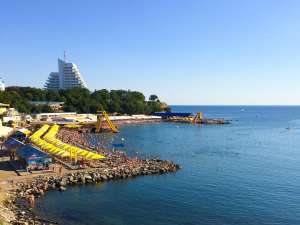 Анапа галечный пляж Высокий берег